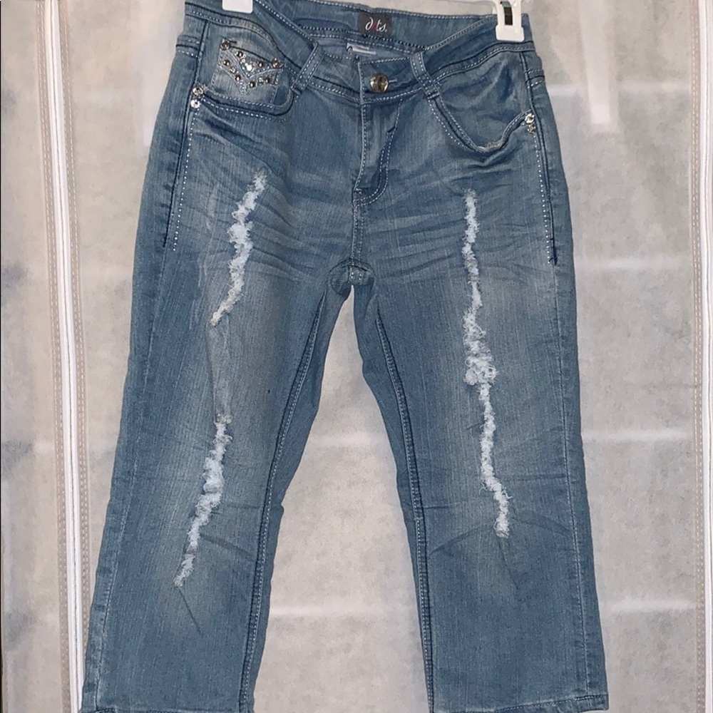 Dots Jeans. Capri Length